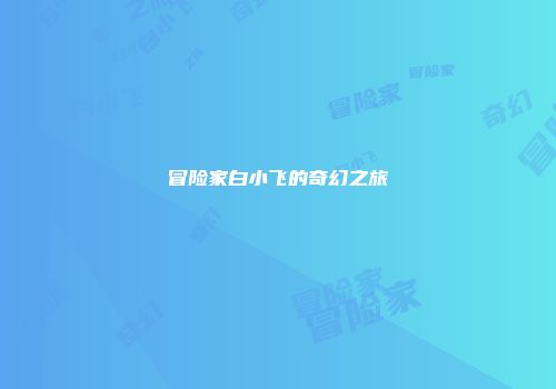 冒险家白小飞的奇幻之旅