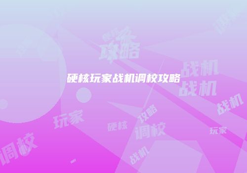 硬核玩家战机调校攻略