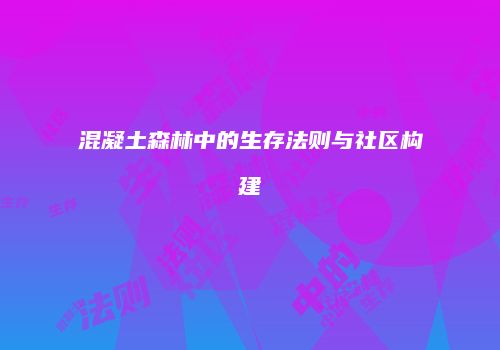 混凝土森林中的生存法则与社区构建