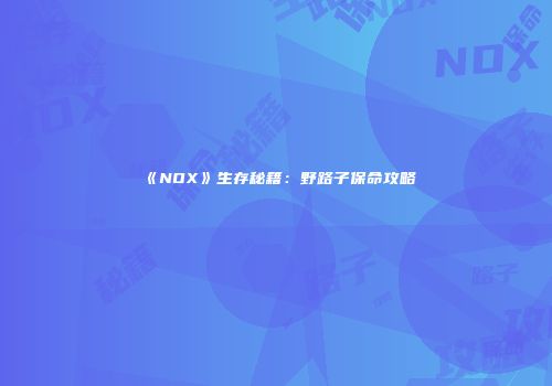 《NOX》生存秘籍:野路子保命攻略