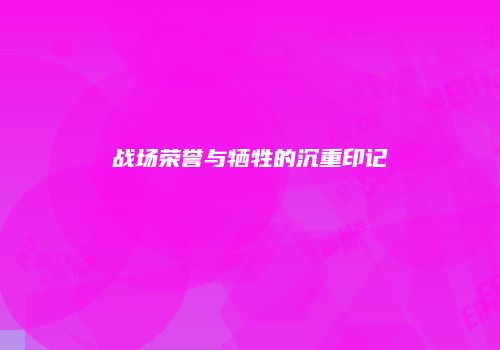 战场荣誉与牺牲的沉重印记