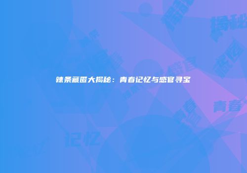 辣条藏匿大揭秘：青春记忆与感官寻宝