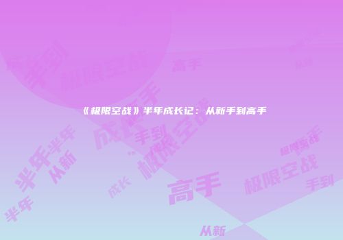 《极限空战》半年成长记：从新手到高手