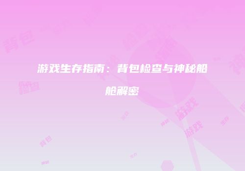 游戏生存指南：背包检查与神秘船舱解密