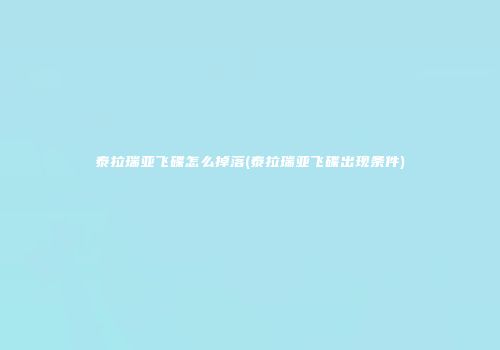 泰拉瑞亚飞碟怎么掉落(泰拉瑞亚飞碟出现条件)