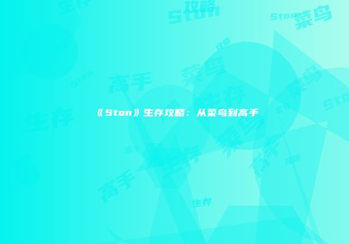 《Ston》生存攻略:从菜鸟到高手