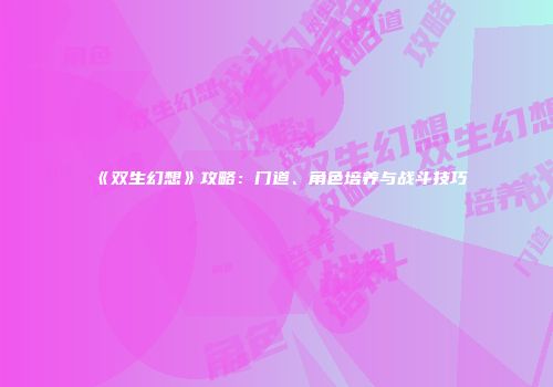 《双生幻想》攻略：门道、角色培养与战斗技巧