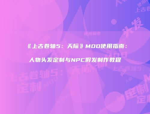 《上古卷轴5：天际》MOD使用指南：人物头发定制与NPC假发制作教程