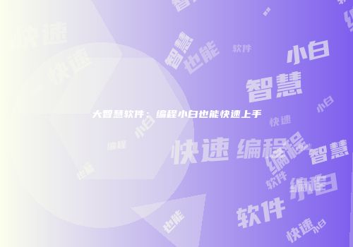 大智慧软件：编程小白也能快速上手