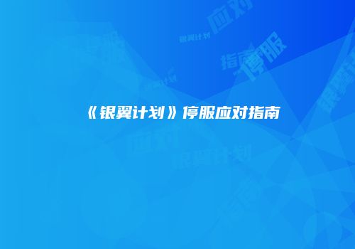 《银翼计划》停服应对指南